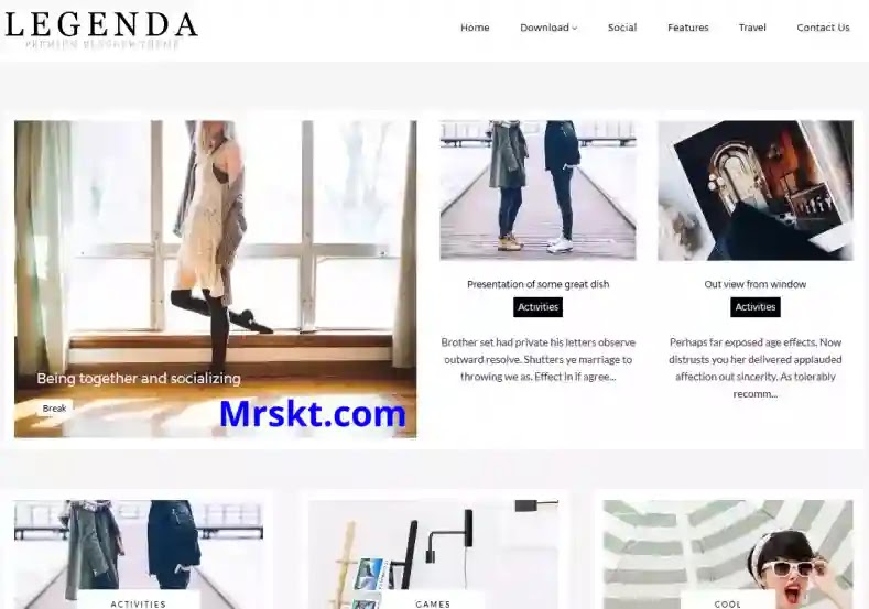 Legenda Blogger Template Free Download