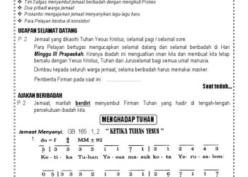 Teks Misa Minggu, 15 Maret 2026, Pekan III Prapaskah Tahun A