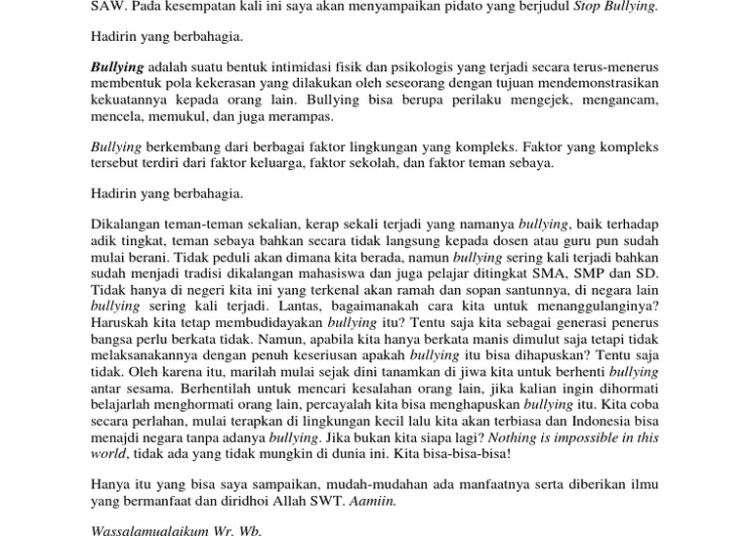 Contoh Soal TKA Bahasa Indonesia SMP yang Cocok Ganti Judul Pidato