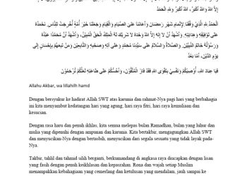 Naskah Khutbah Idul Fitri 2026: Sikap Muslim di Tengah Konflik Amerika-Israel-Iran