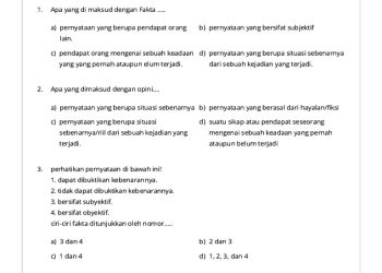 10 Soal HOTS Pokok dan Informasi Penting Bahasa Indonesia Kelas 5 SD