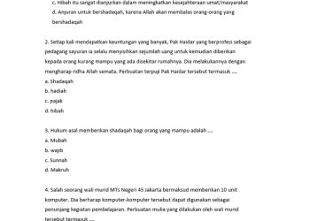 50 Soal Fiqih Kelas 8 MTs Semester 2 2026 dengan Jawaban