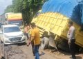 Macet Parah di Jalan Lintas Riau-Sumut, Kendaraan Rusak