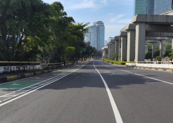 Kosongnya Jalan Jakarta Saat H-2 Lebaran