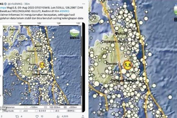 Gempa Bumi 3,3 SR Guncang Sulawesi Hari Ini, Terkuat di Buol Sulteng