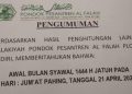3 Ponpes Gontor, Al Falah Kediri dan Al Falah Trenggalek Rayakan Lebaran Bersama Muhammadiyah