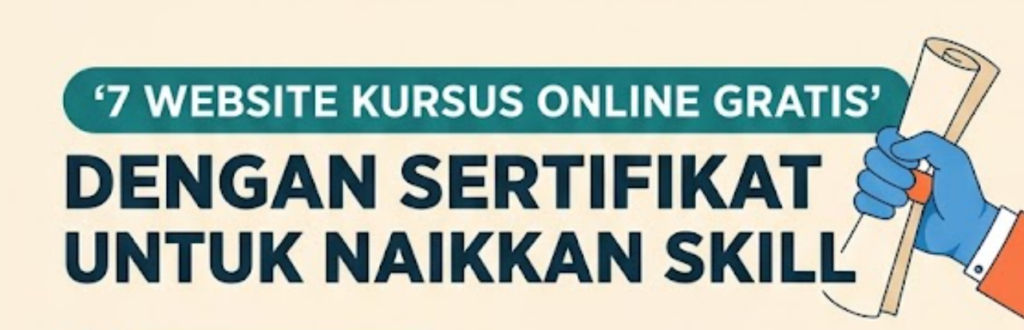 7 Website Kursus Online Gratis dengan Sertifikat untuk Naikkan Skill