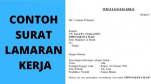 Contoh Surat Lamaran Kerja Format Lengkap