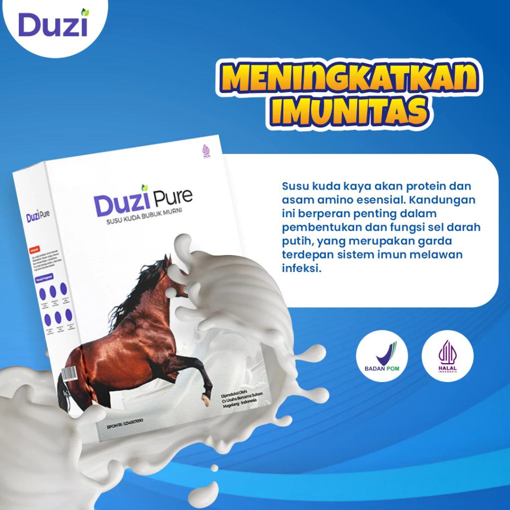 Duzi Pure – Susu Kuda Lombok Bubuk 200 Gram 3 Box