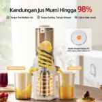SOSEKI Slow Juicer 150W Low Watt Corong Besar 110mm Cold Press Auto Filter Easy Clean Juicer Buah Sayur Aesthetic