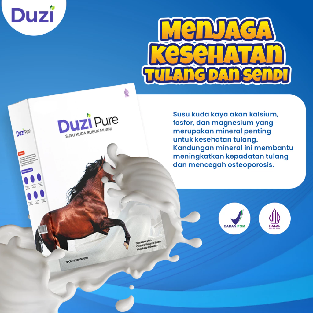 Duzi Pure – Susu Kuda Lombok Bubuk 200 Gram 3 Box