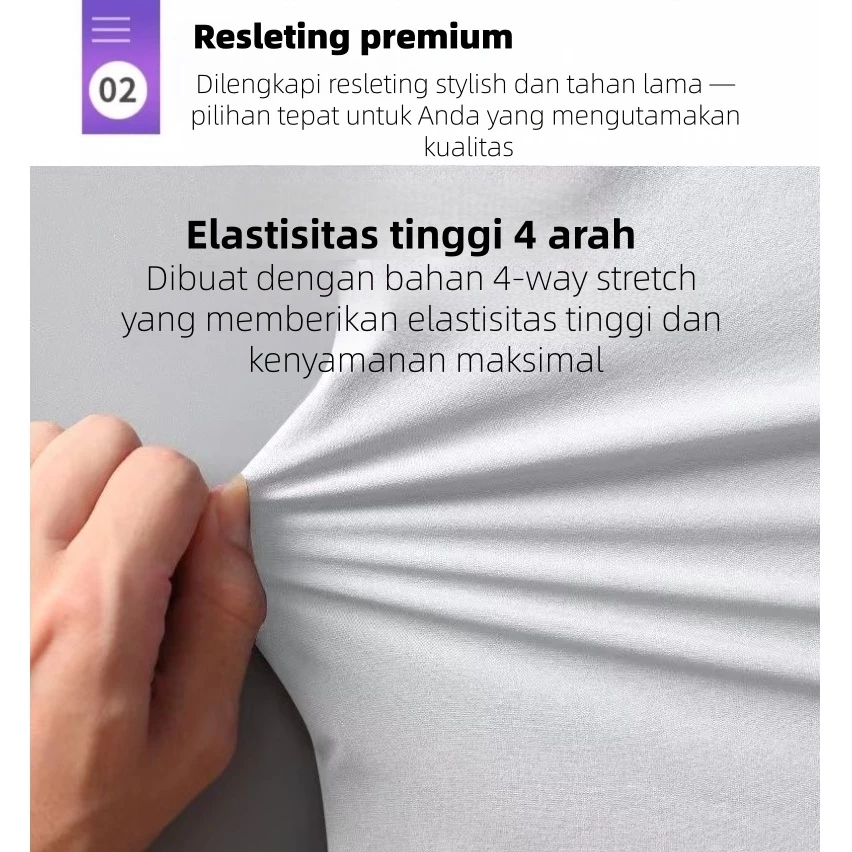 FLEXAURA Setelan Olahraga Pria 4in1 Premium Quick Dry – Half Zipper, Cocok untuk Lari, Gym, Bersepeda & Outdoor