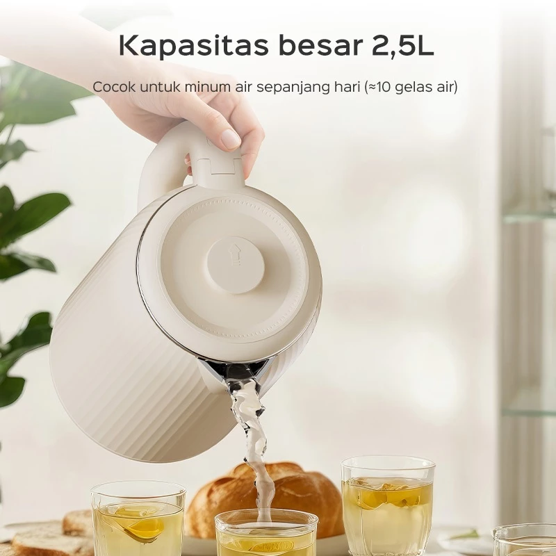 HAN RIVER Teko Listrik HRDSH01 Teko pemanas air listrik 2.5L