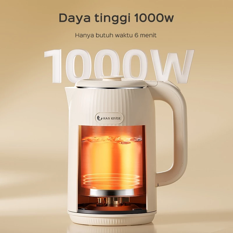 HAN RIVER Teko Listrik HRDSH01 Teko pemanas air listrik 2.5L