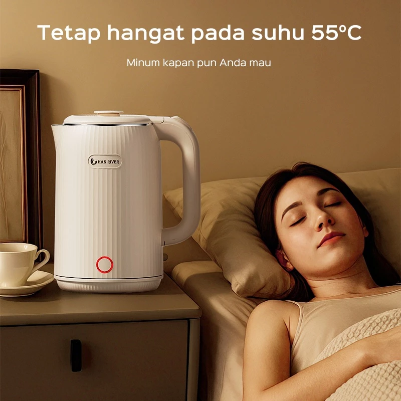 HAN RIVER Teko Listrik HRDSH01 Teko pemanas air listrik 2.5L